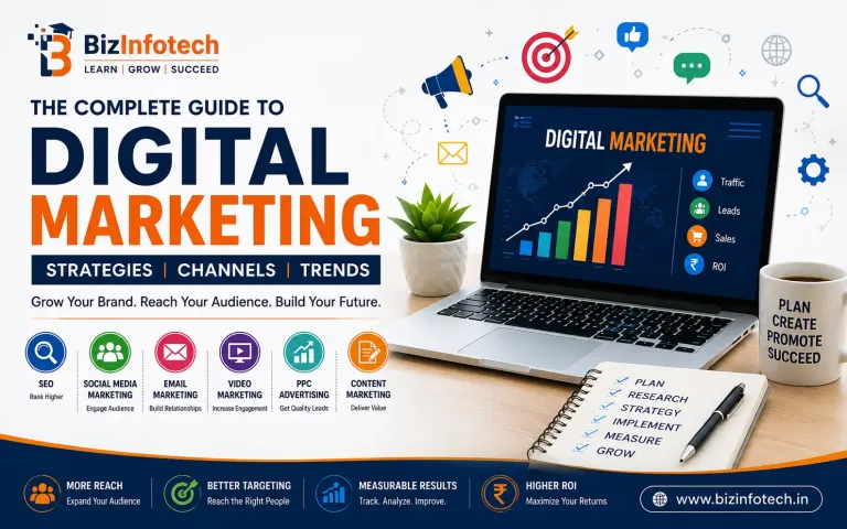 The Complete Guide to Digital Marketing: Channels, Benifits, Strategies and Future Trends (2026)