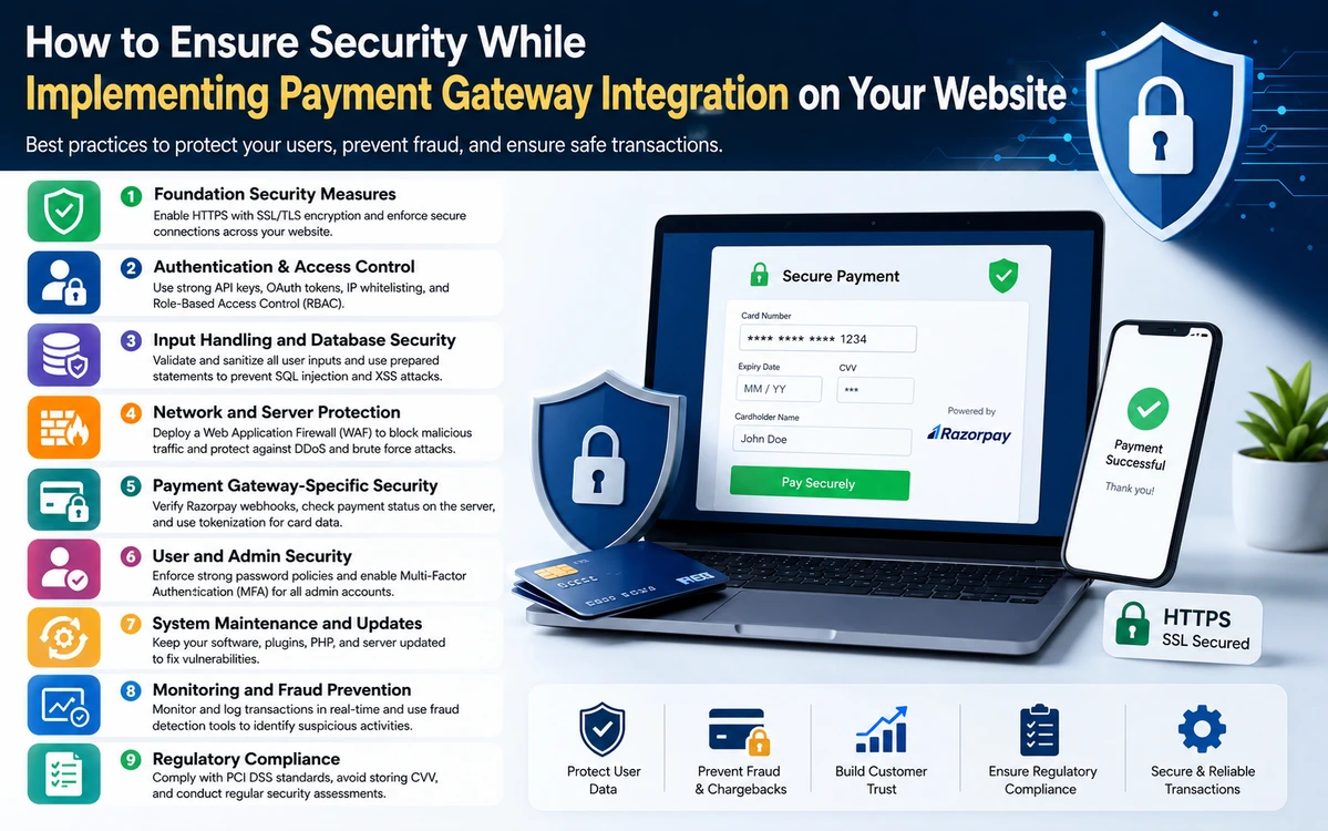 how to ensure security while implementing Payment Gateway Integration on your website