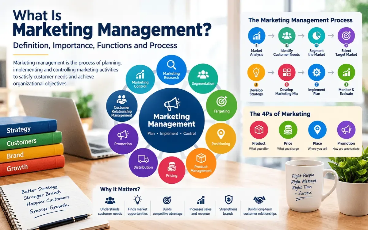 What Is Marketing Management? Definition, Importance, Functions and Process